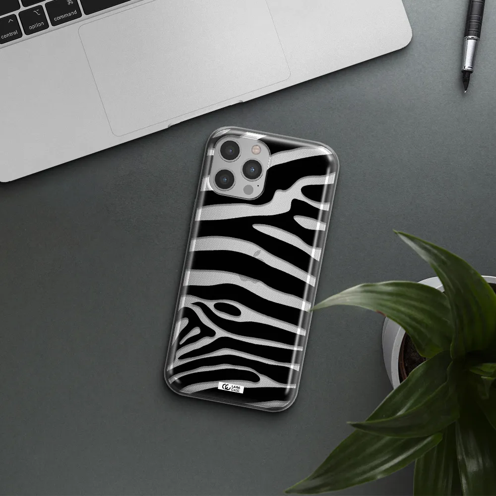 Zebra Apple iPhone 12 pro Clear TPU Case