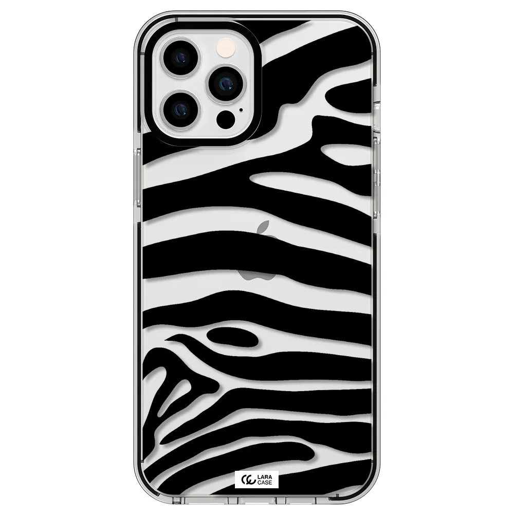Zebra Apple iPhone 12 pro max impact black border Case
