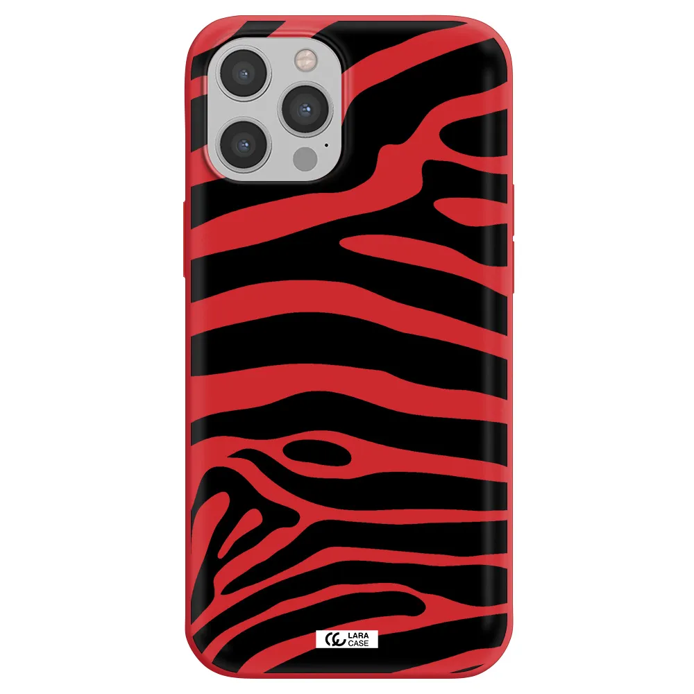 Zebra Apple iPhone 12 pro Silicone Imperial Red Case