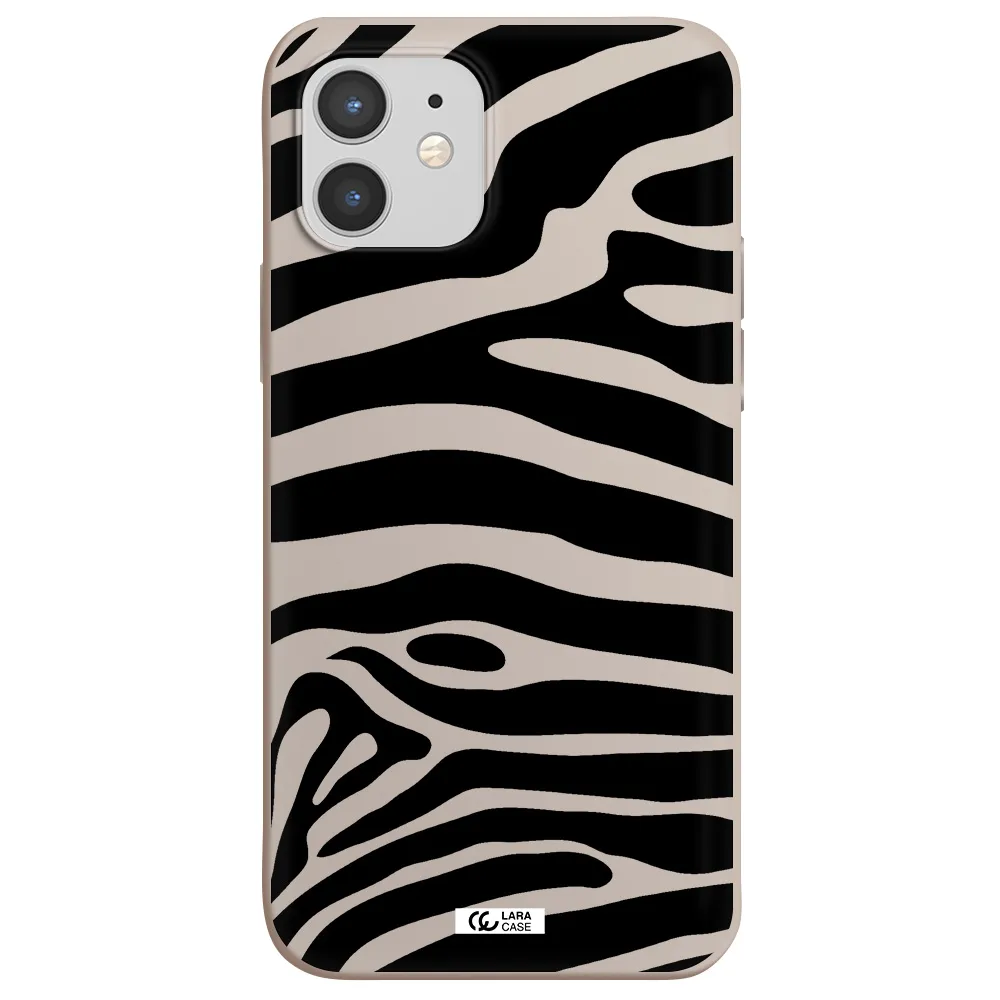 Zebra Apple iPhone 12 Silicone Stone Case