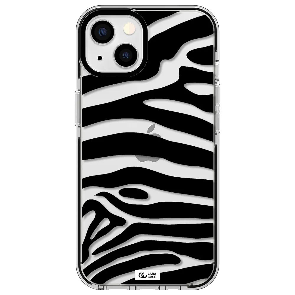 Zebra Apple iPhone 13 impact black border Case