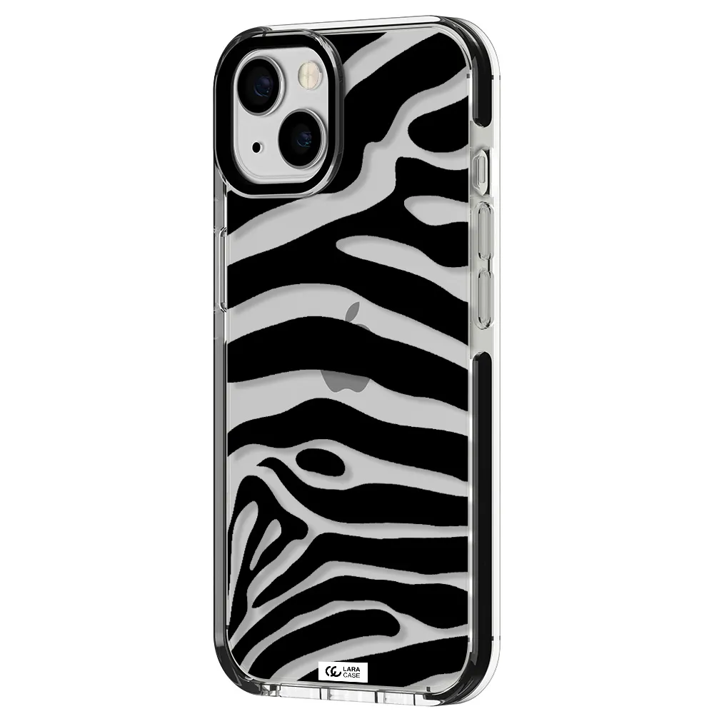 Zebra Apple iPhone 13 impact black border Case