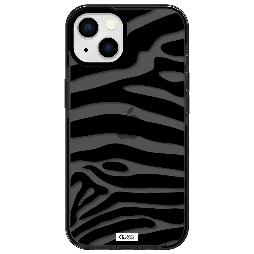 Zebra Apple iPhone 13 impact Smoke Black Case