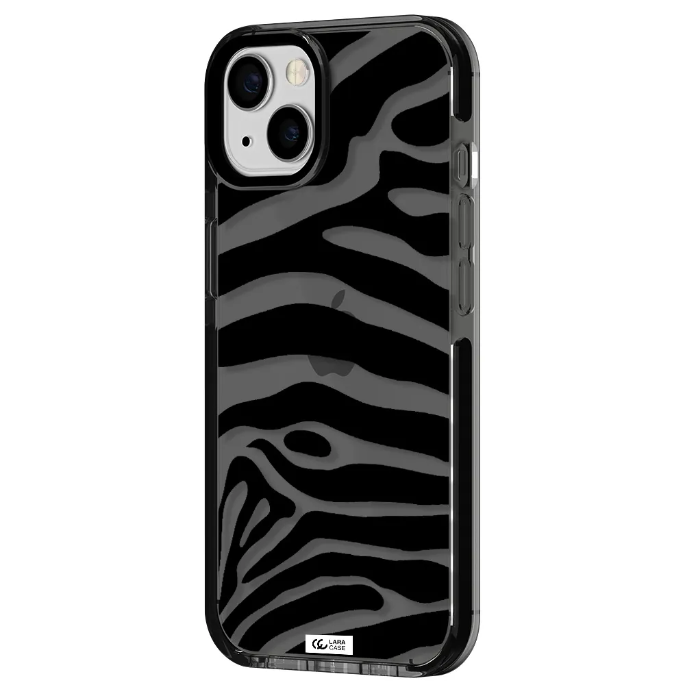 Zebra Apple iPhone 13 impact Smoke Black Case