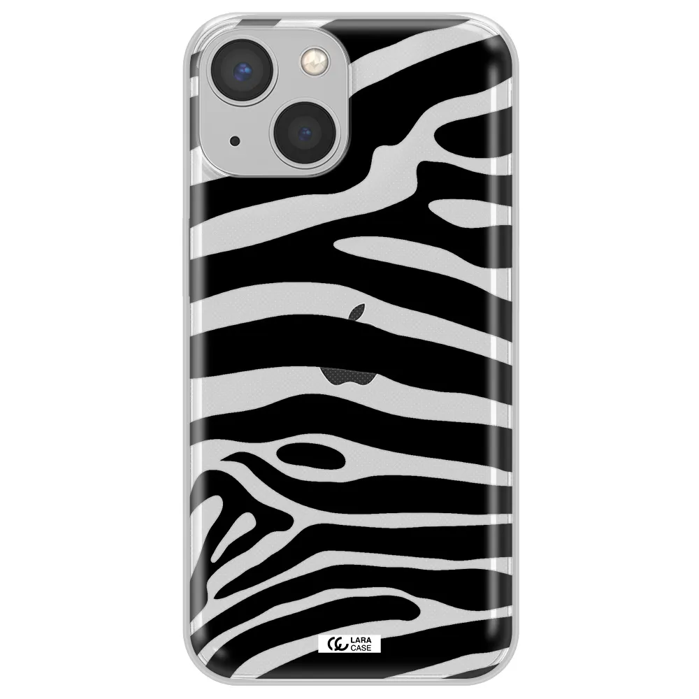 Zebra Apple iPhone 13 mini Clear TPU Case