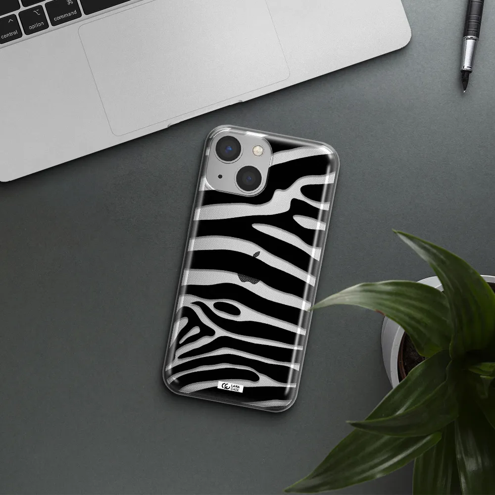 Zebra Apple iPhone 13 mini Clear TPU Case