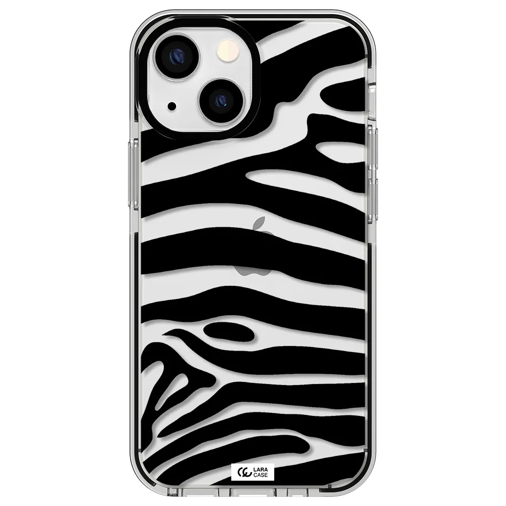 Zebra Apple iPhone 13 mini impact black border Case