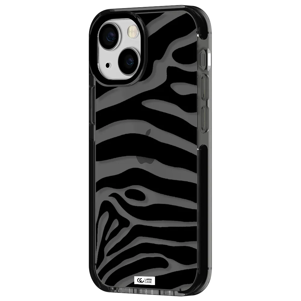 Zebra Apple iPhone 13 mini impact Smoke Black Case