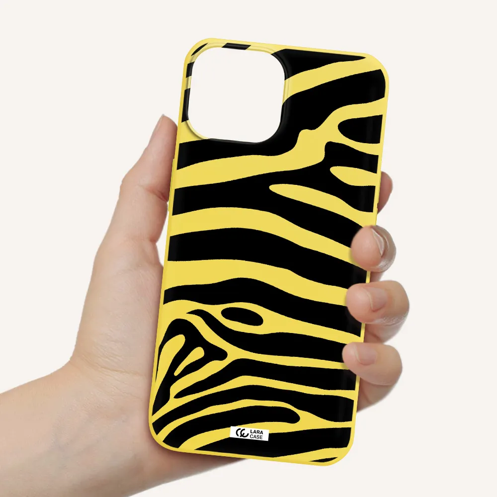 Zebra Apple iPhone 13 mini Silicone canary yellow Case