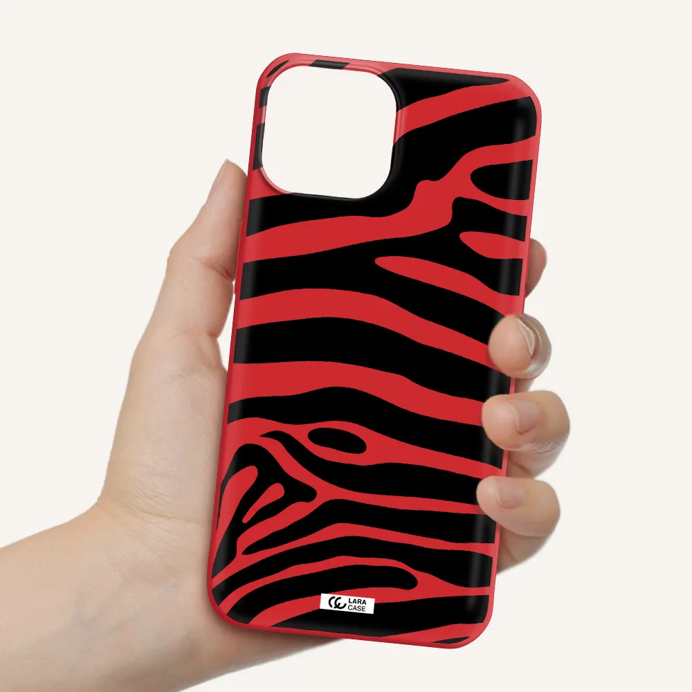Zebra Apple iPhone 13 mini Silicone Imperial Red Case