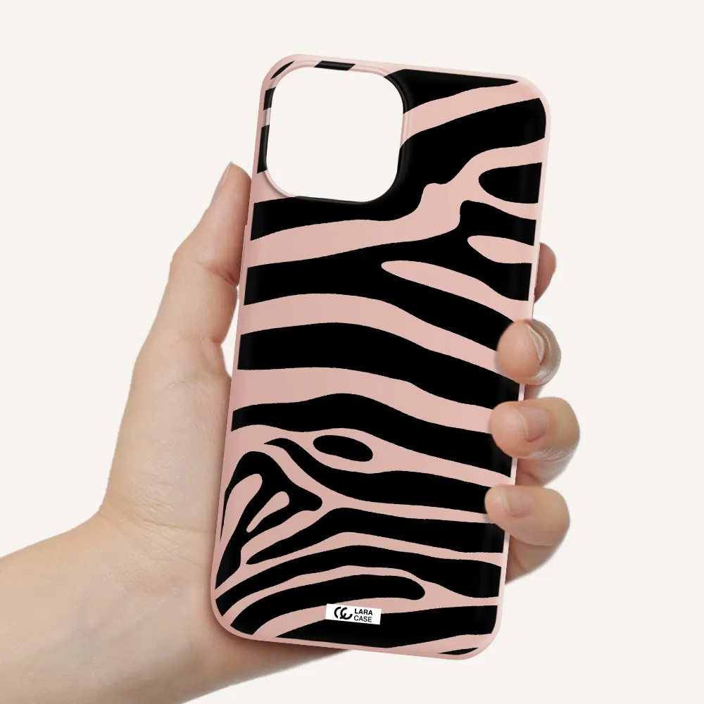 Zebra Apple iPhone 13 mini Silicone pastel pink Case