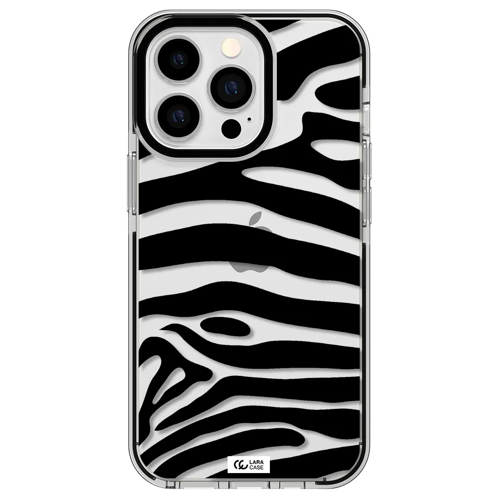 Zebra Apple iPhone 13 Pro impact black border Case