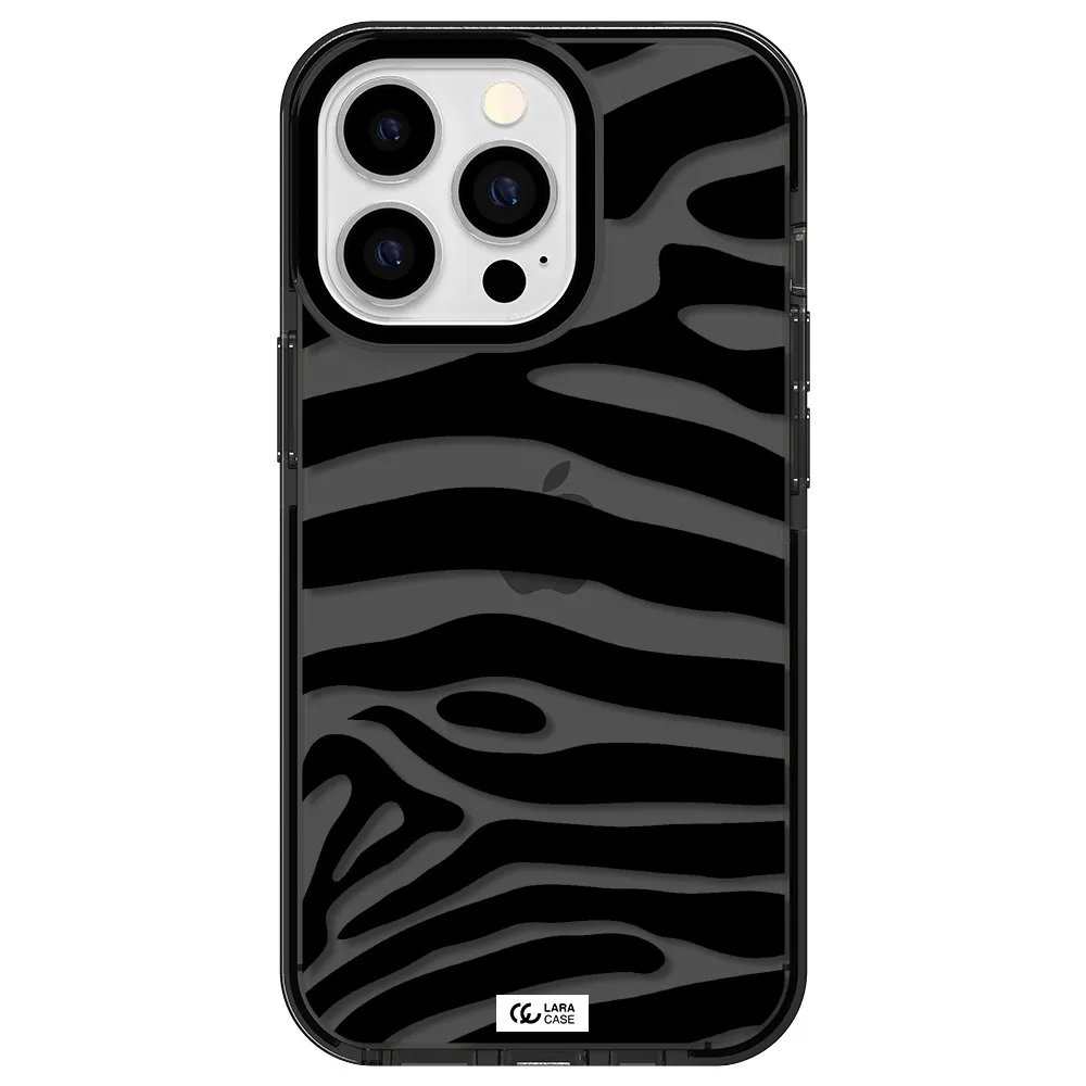 Zebra Apple iPhone 13 Pro impact Smoke Black Case