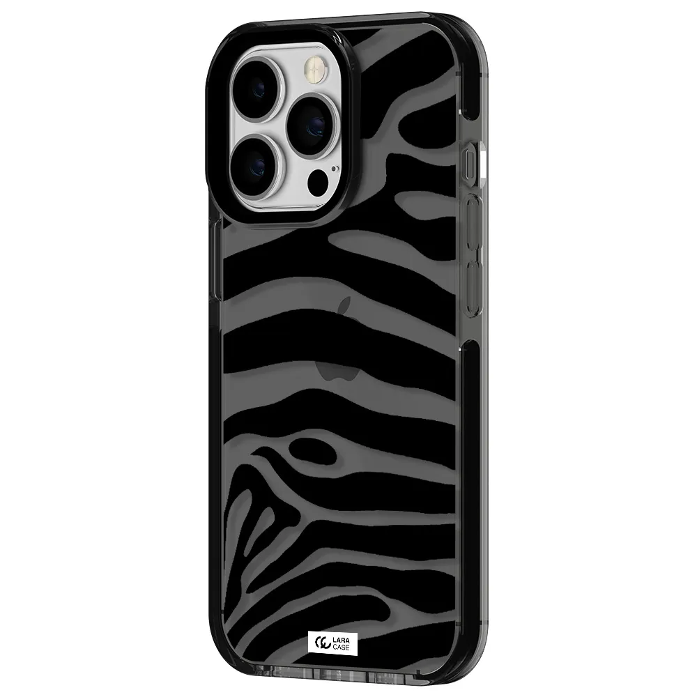 Zebra Apple iPhone 13 Pro impact Smoke Black Case