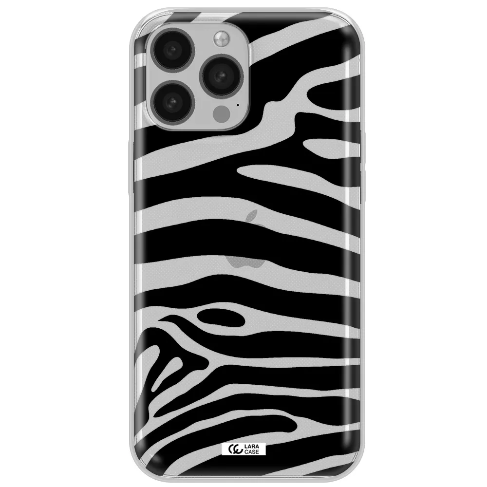 Zebra Apple iPhone 13 Pro Max Clear TPU Case