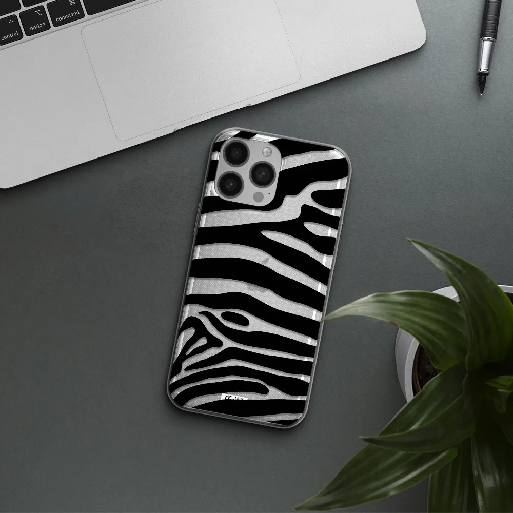 Zebra Apple iPhone 13 Pro Max Clear TPU Case