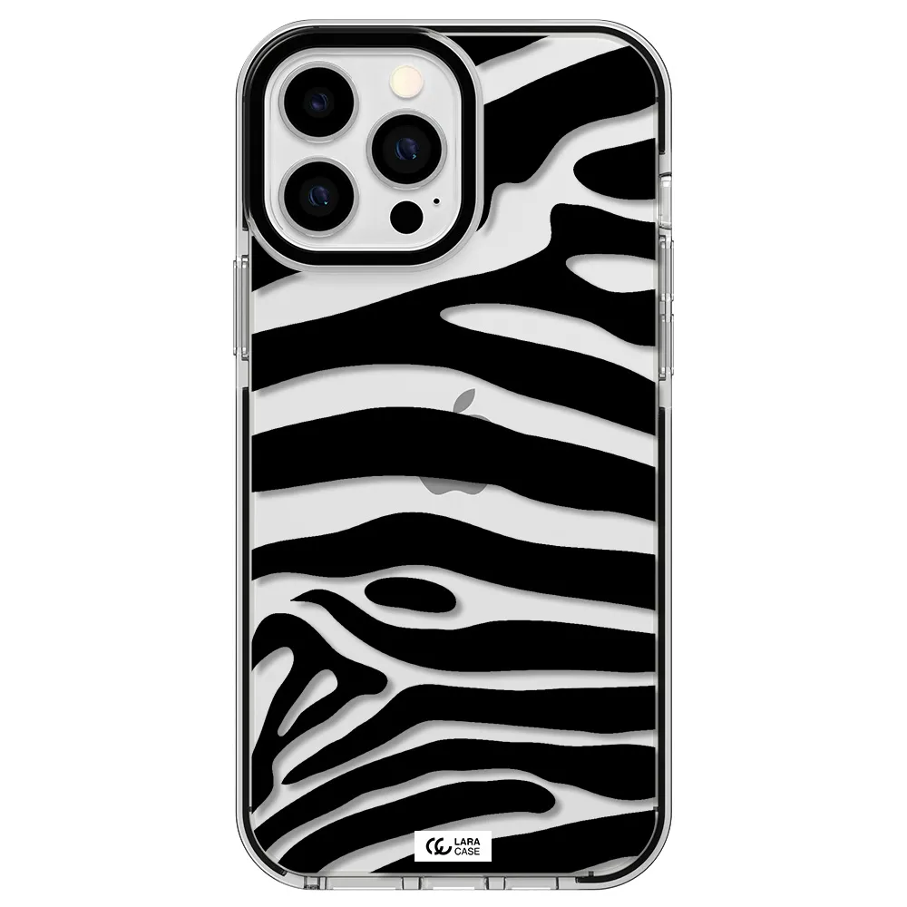 Zebra Apple iPhone 13 Pro Max impact black border Case