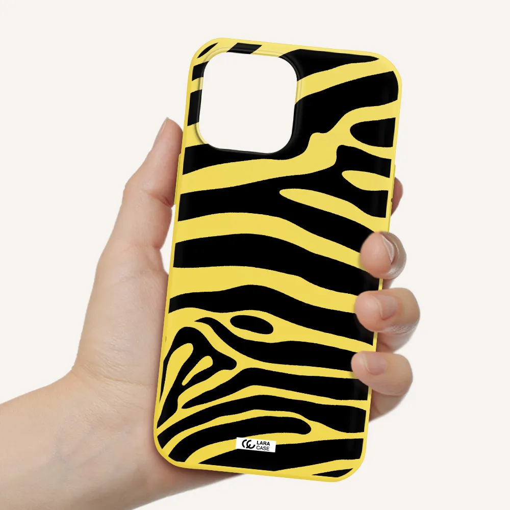 Zebra Apple iPhone 13 Pro Silicone canary yellow Case