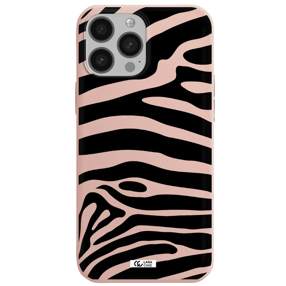 Zebra Apple iPhone 13 Pro Silicone pastel pink Case