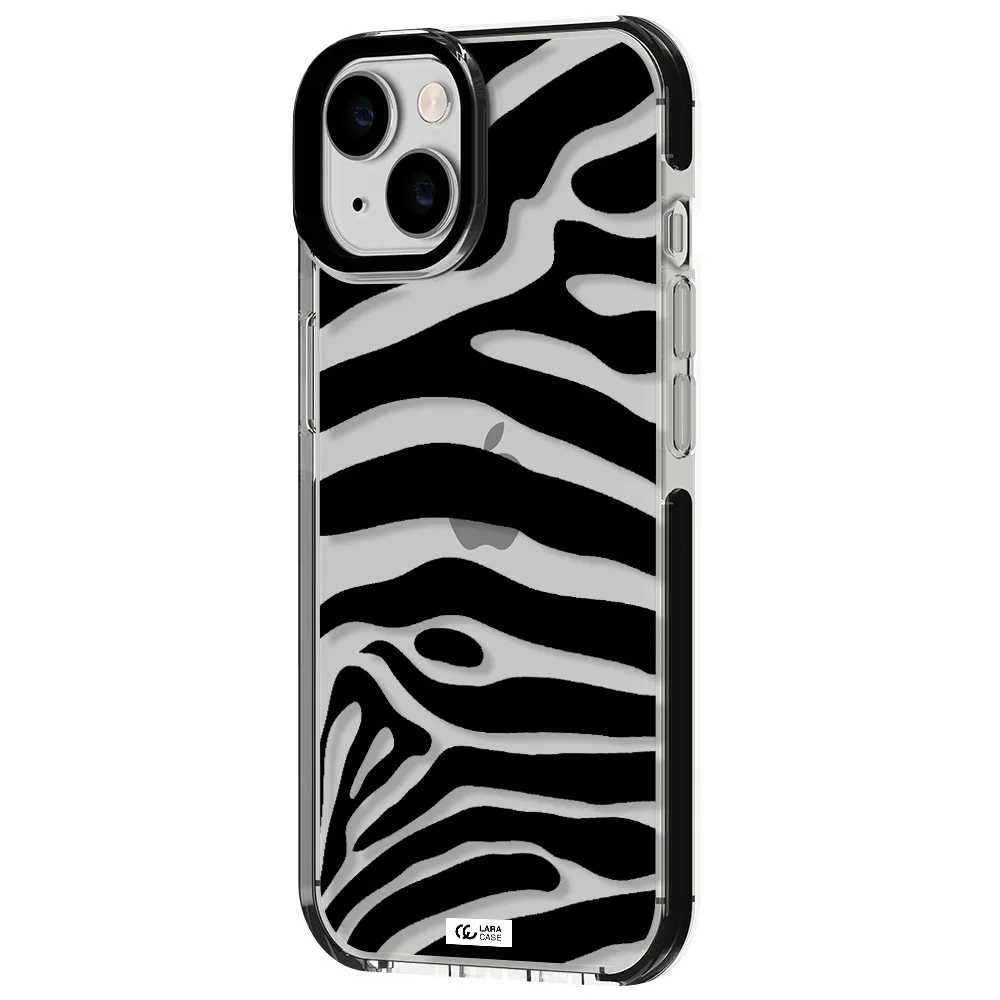 Zebra Apple iPhone 14 impact black border Case