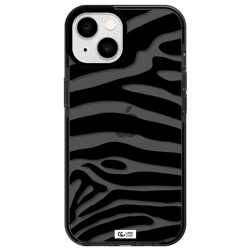 Zebra Apple iPhone 14 impact Smoke Black Case