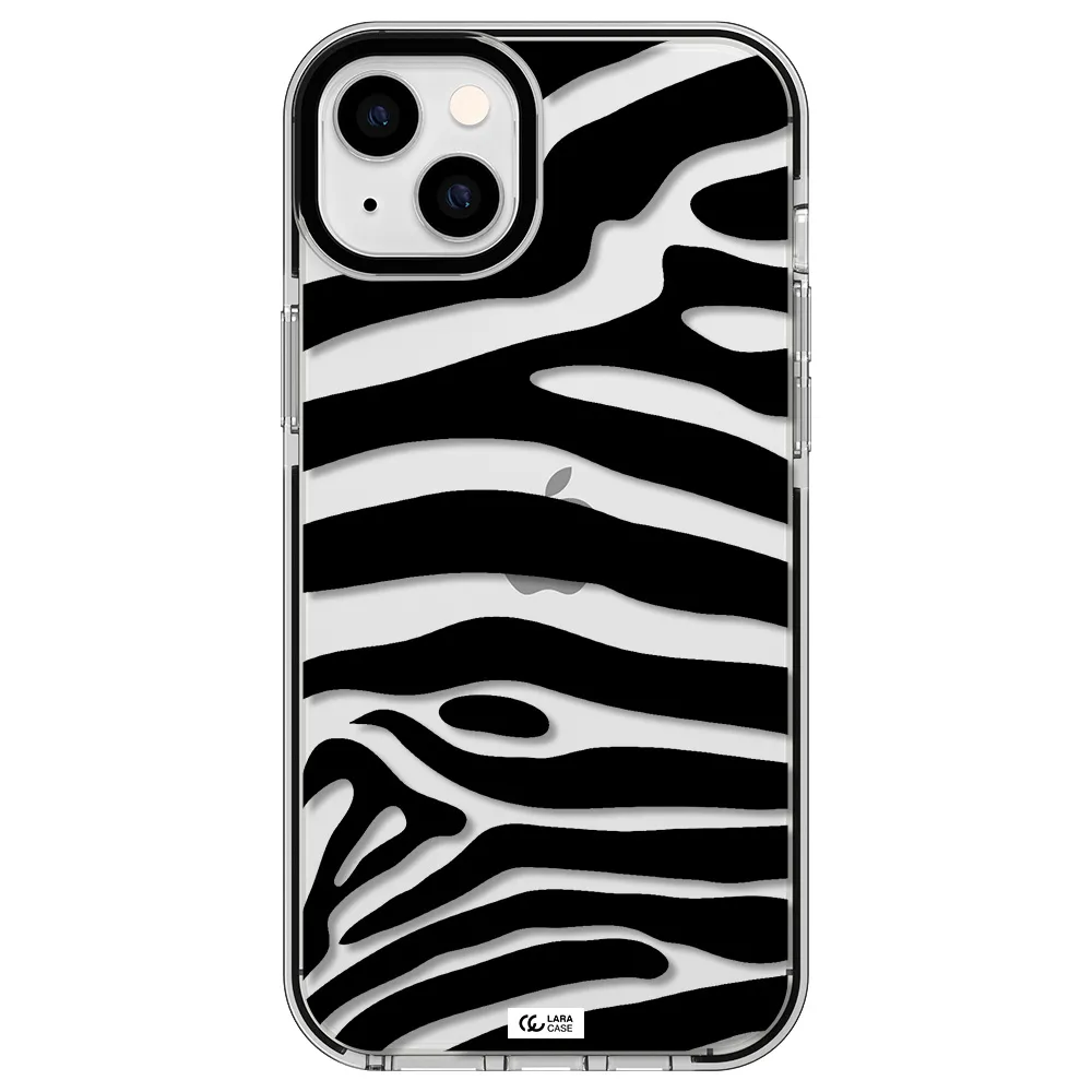 Zebra Apple iPhone 14 plus impact black border Case