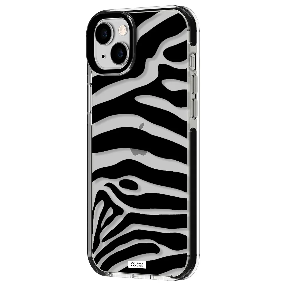 Zebra Apple iPhone 14 plus impact black border Case