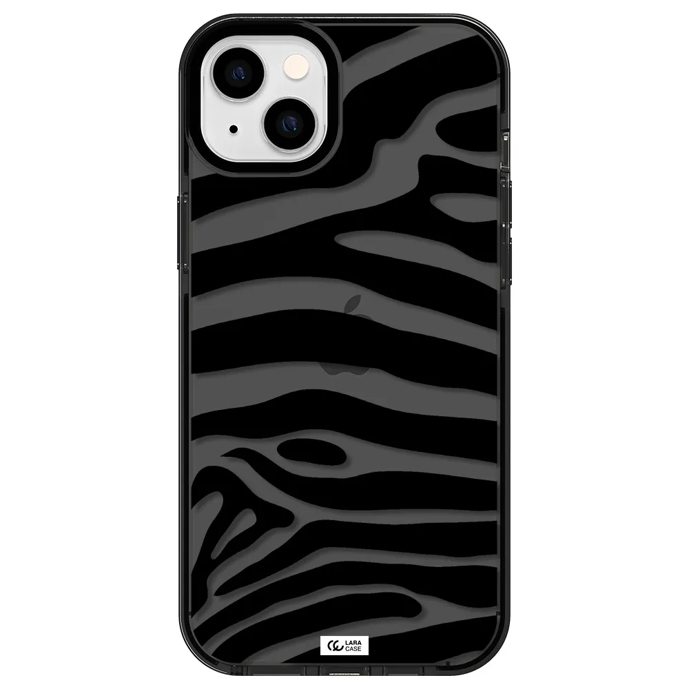 Zebra Apple iPhone 14 plus impact Smoke Black Case