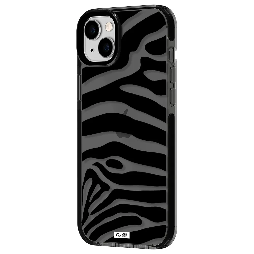 Zebra Apple iPhone 14 plus impact Smoke Black Case