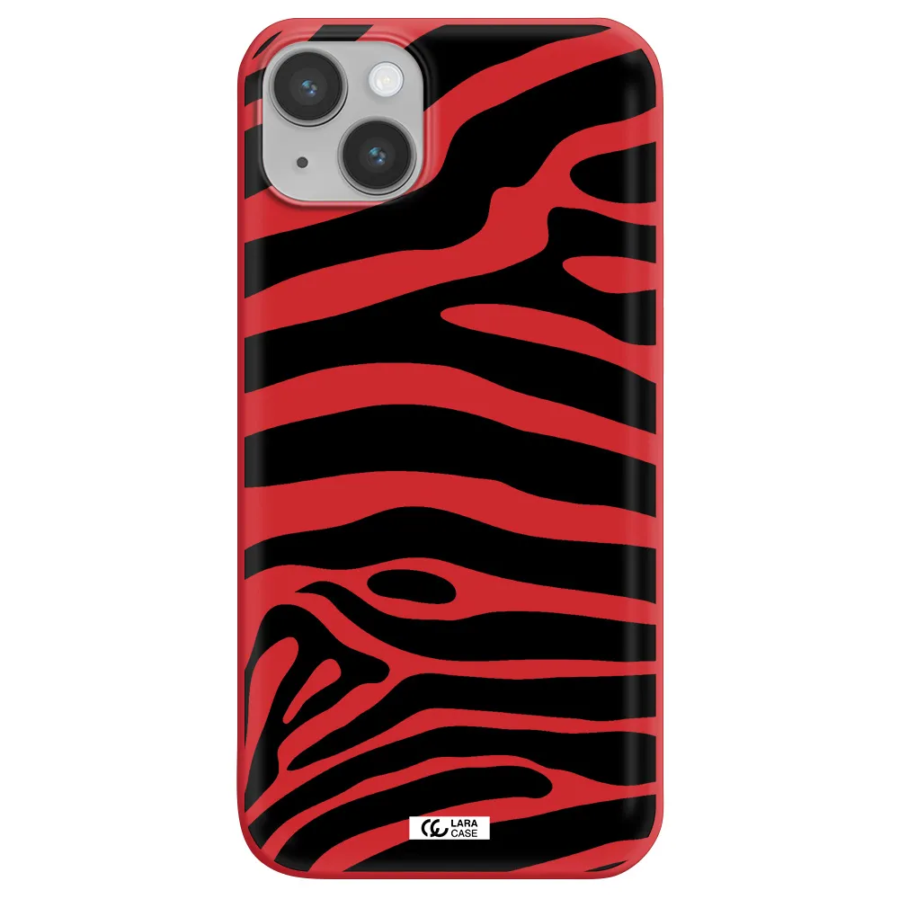 Zebra Apple iPhone 14 plus Silicone Imperial Red Case