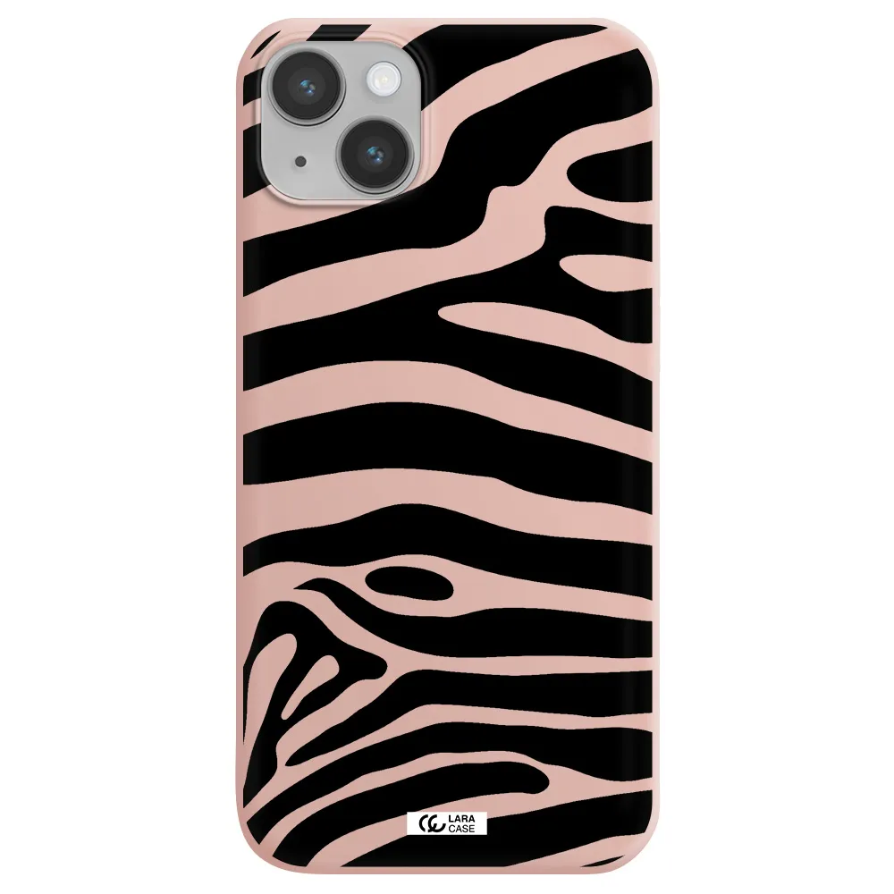 Zebra Apple iPhone 14 plus Silicone pastel pink Case