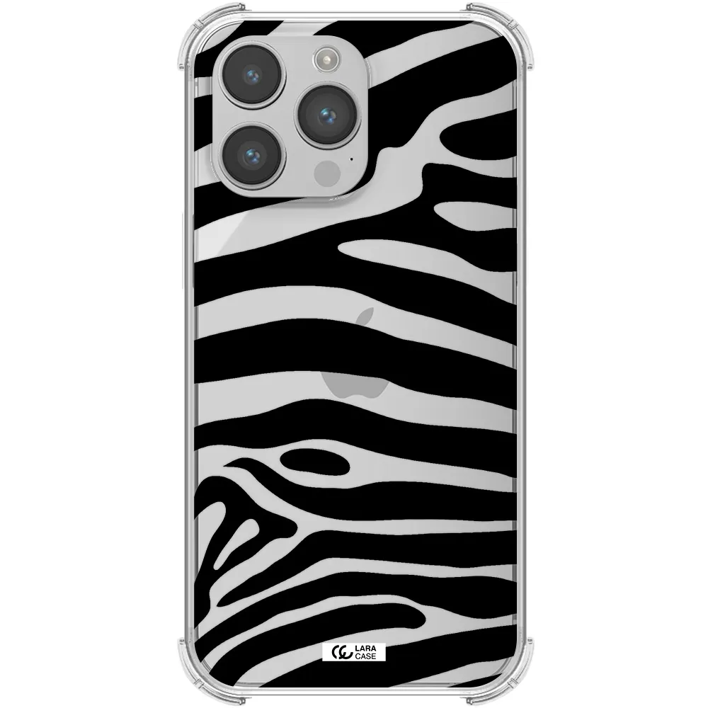 Zebra Apple iPhone 14 pro Clear PC Case
