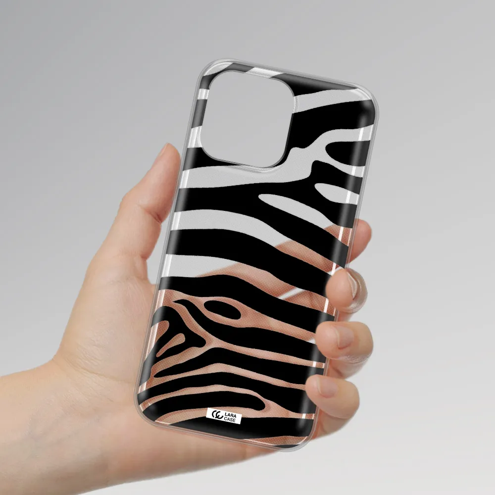 Zebra Apple iPhone 14 pro Clear TPU Case