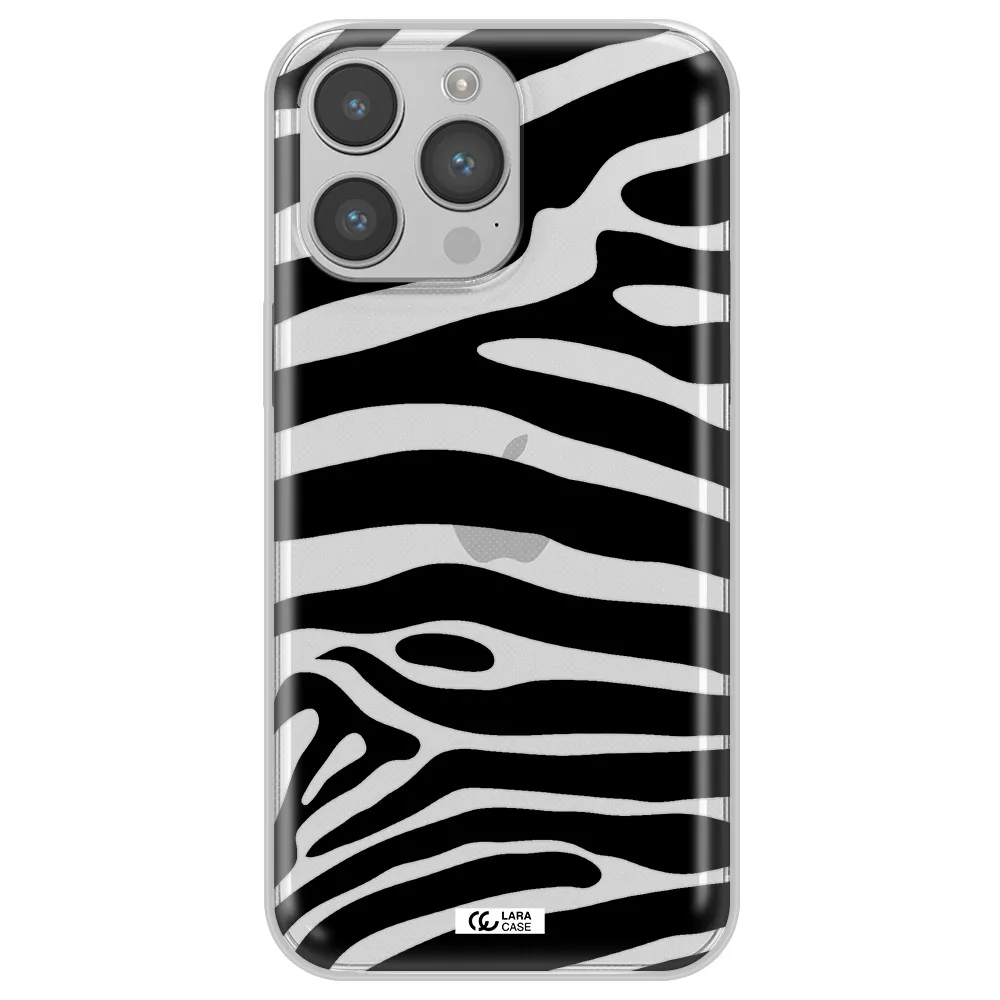 Zebra Apple iPhone 14 pro max Clear TPU Case