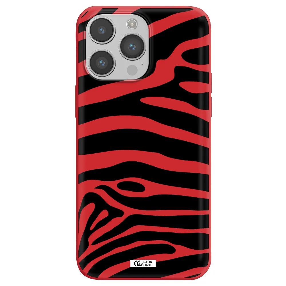 Zebra Apple iPhone 14 pro Silicone Imperial Red Case