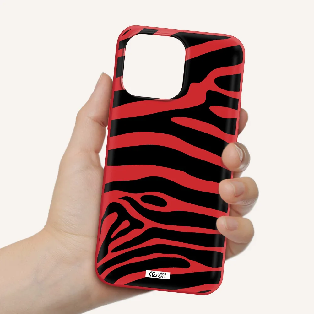 Zebra Apple iPhone 14 pro Silicone Imperial Red Case