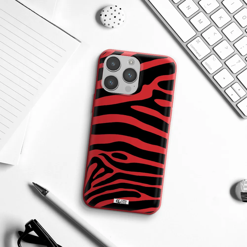Zebra Apple iPhone 14 pro Silicone Imperial Red Case