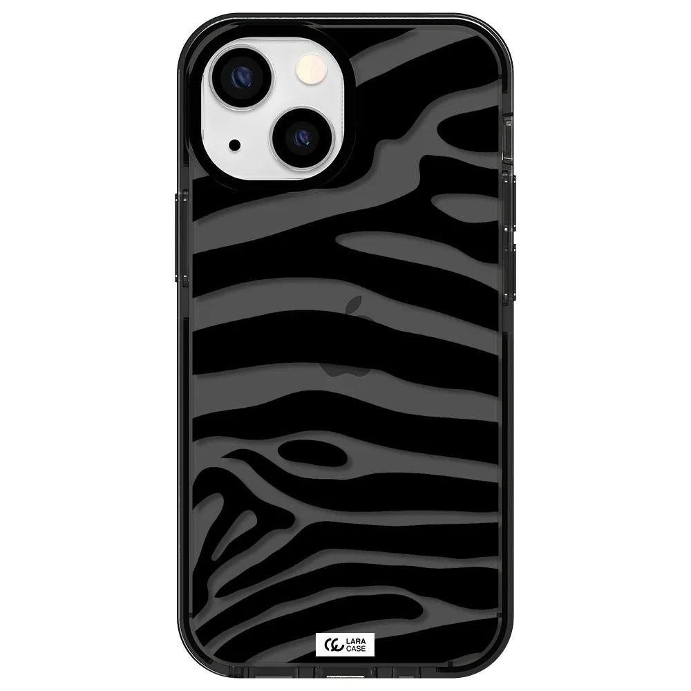Zebra Apple iPhone 15 impact Smoke Black Case