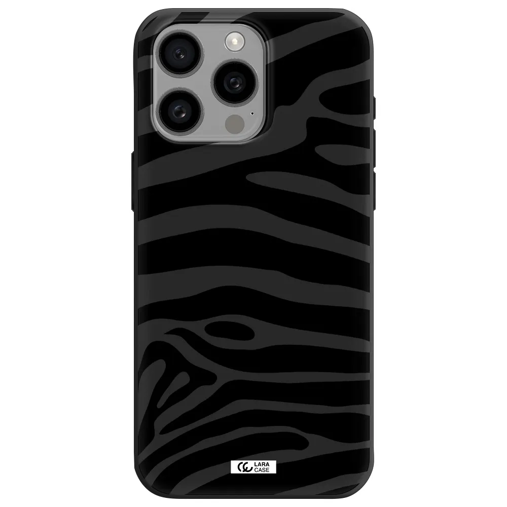 Zebra Apple Iphone 15 Pro max Silicone black Case
