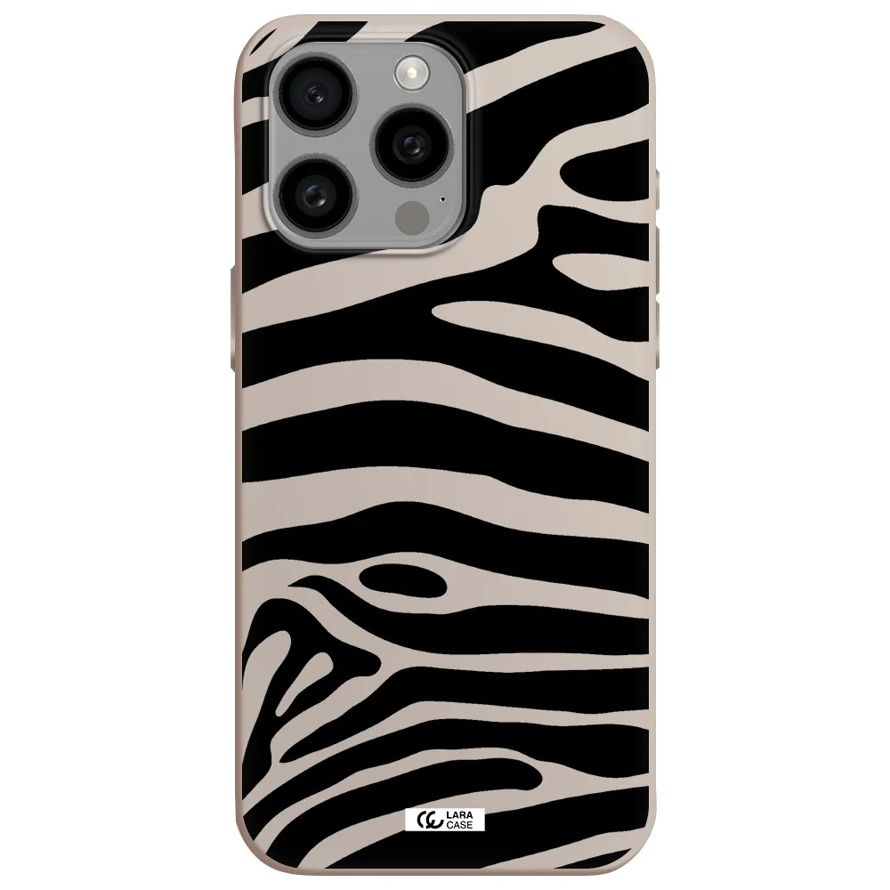 Zebra Apple Iphone 15 Pro max Silicone Stone Case