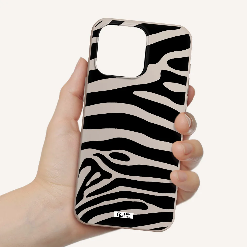 Zebra Apple Iphone 15 Pro max Silicone Stone Case
