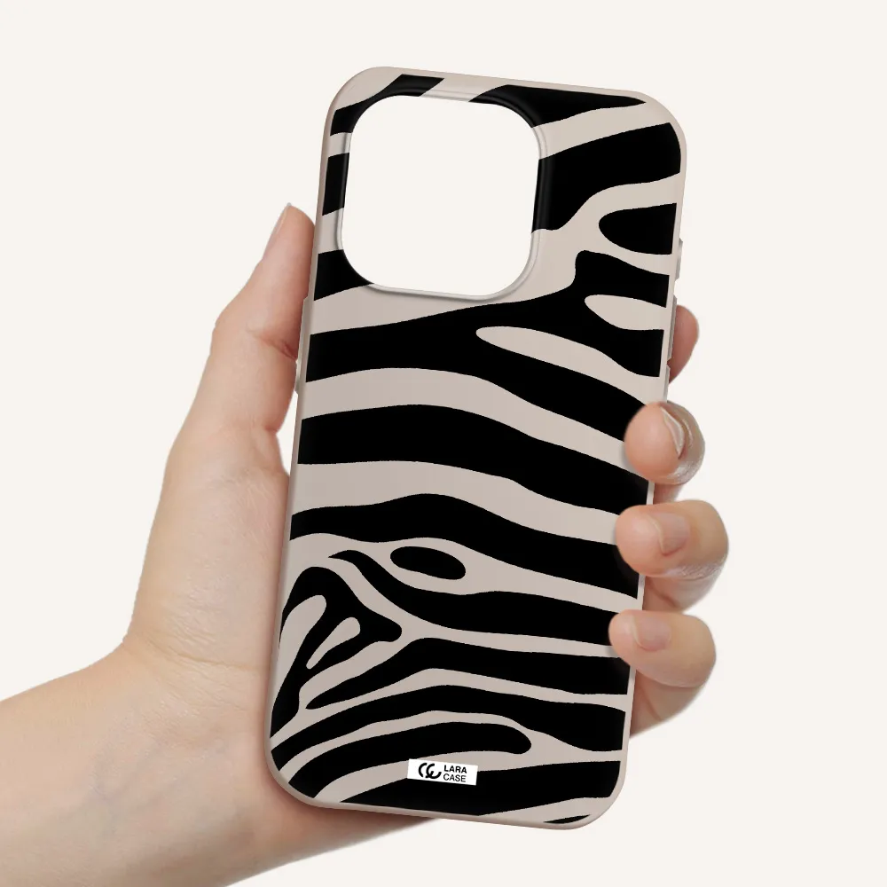 Zebra Apple Iphone 15 Pro Silicone Stone Case