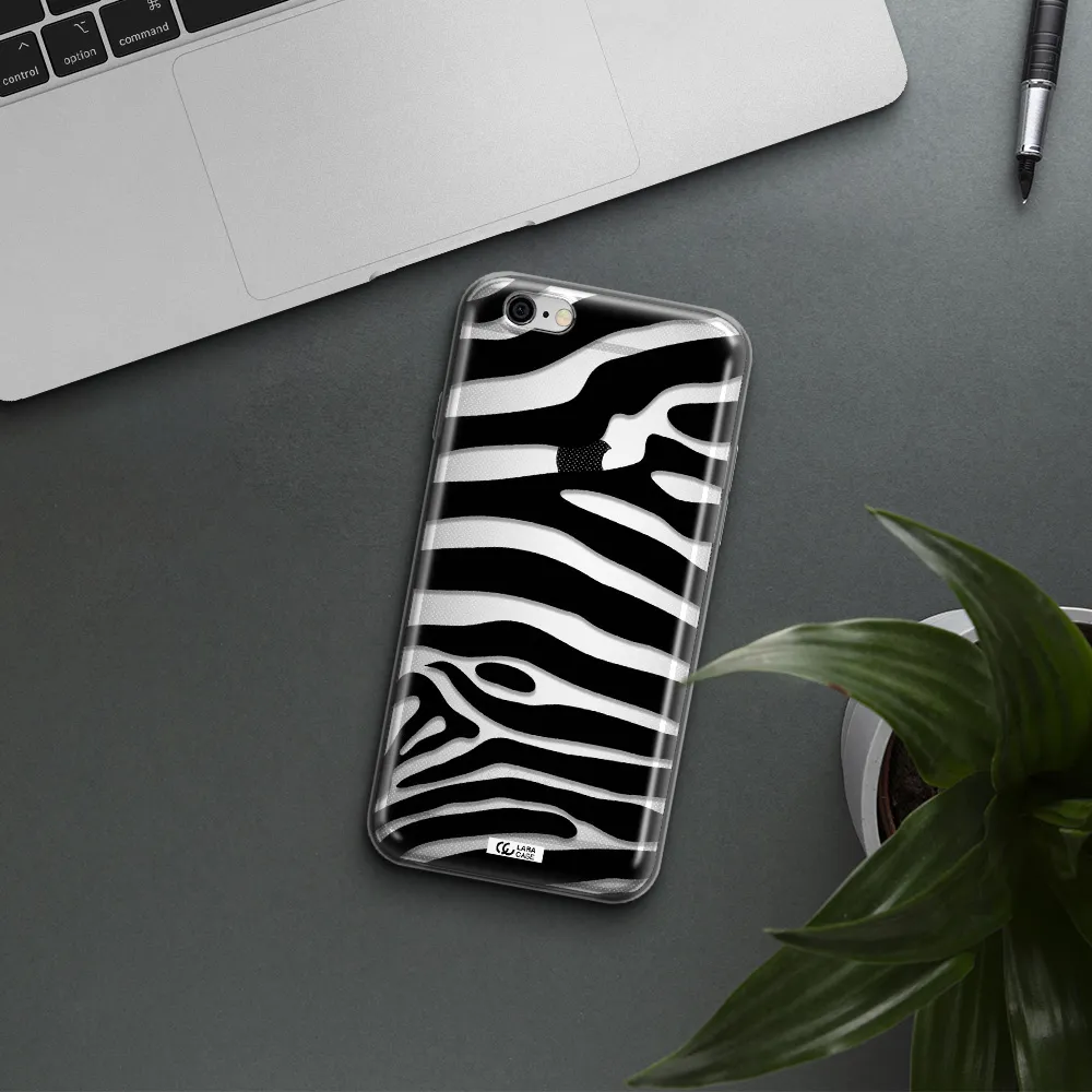 Zebra Apple iPhone 6 plus Clear TPU Case