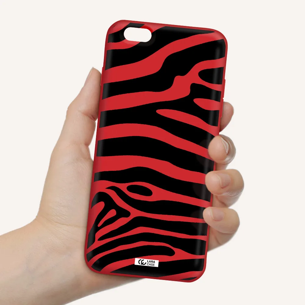 Zebra Apple iPhone 6 plus Silicone Imperial Red Case