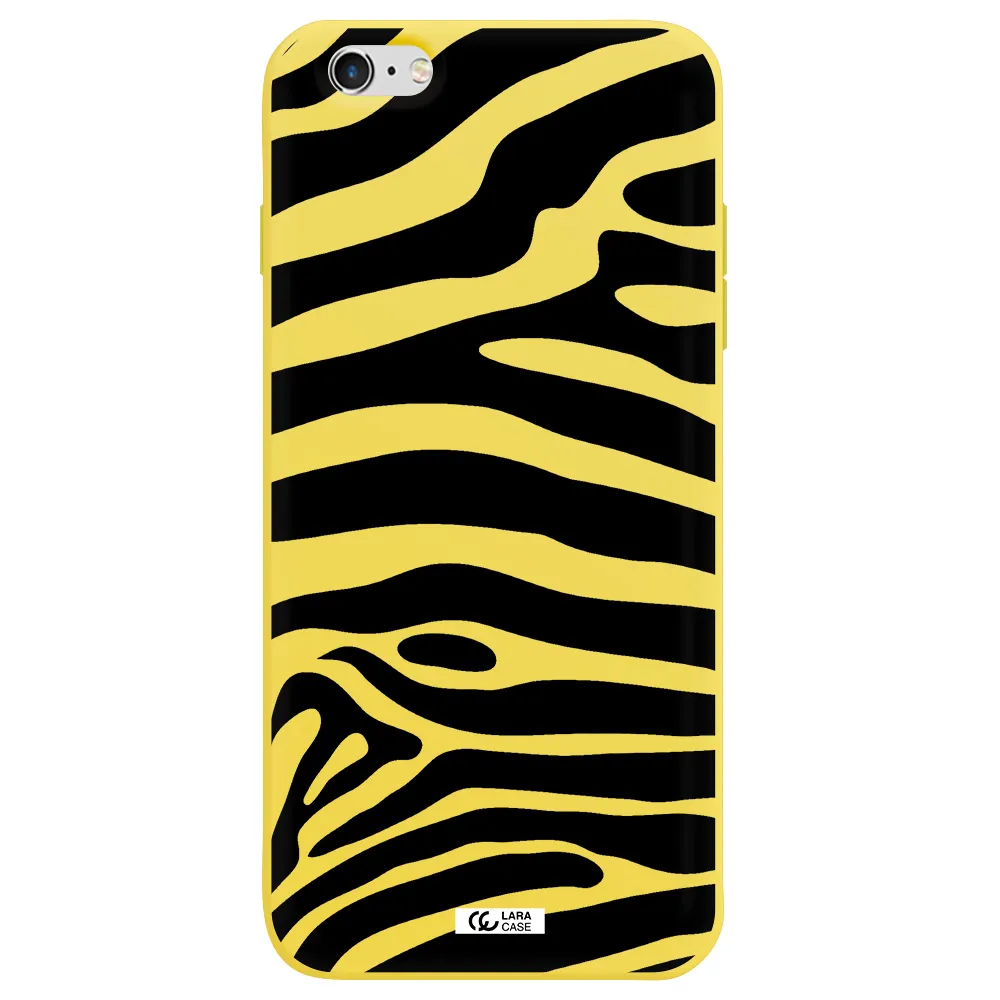 Zebra Apple iPhone 6 s plus Silicone canary yellow Case