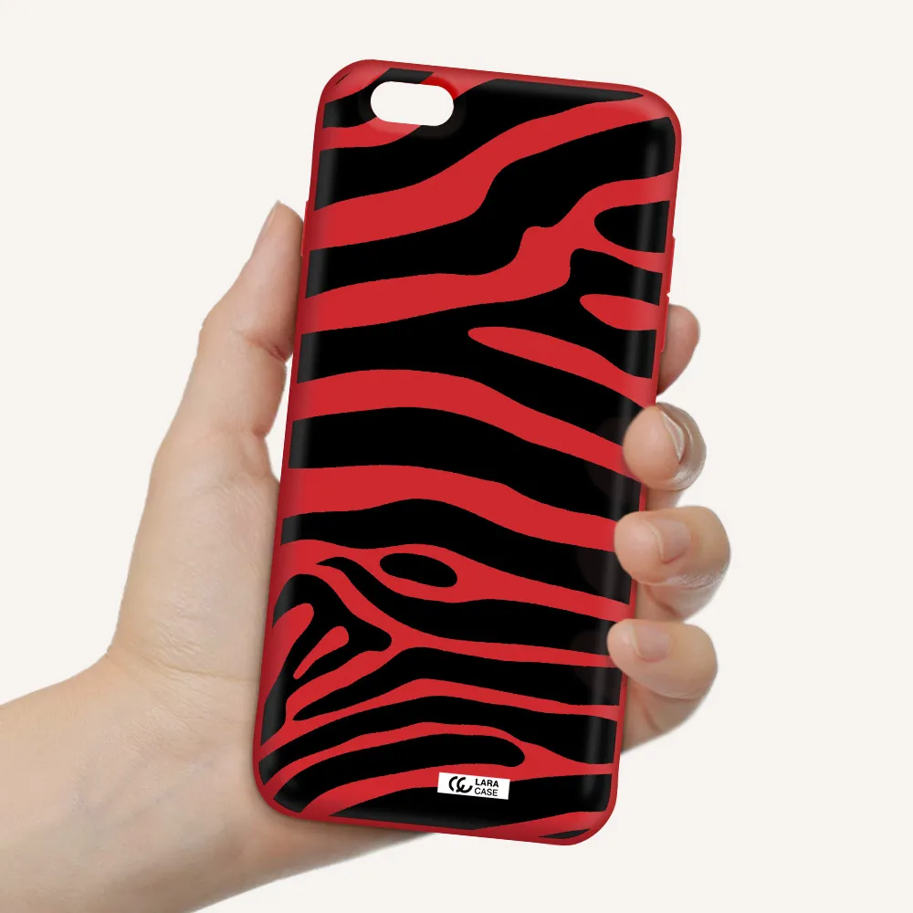 Zebra Apple iPhone 6 s plus Silicone Imperial Red Case