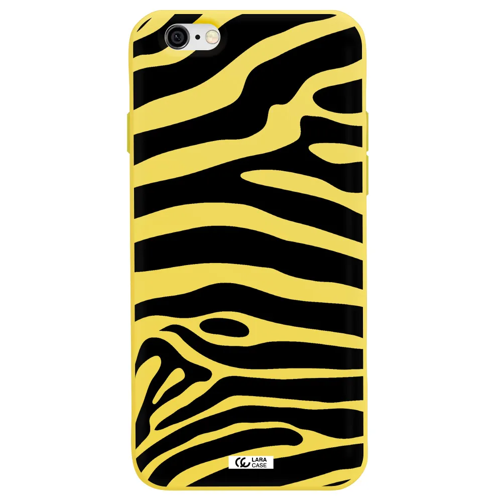 Zebra Apple iPhone 6 Silicone canary yellow Case