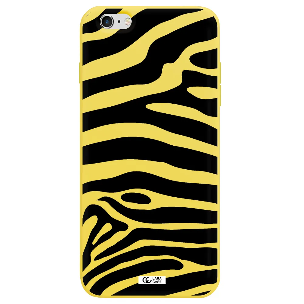 Zebra Apple iPhone 6S Silicone canary yellow Case