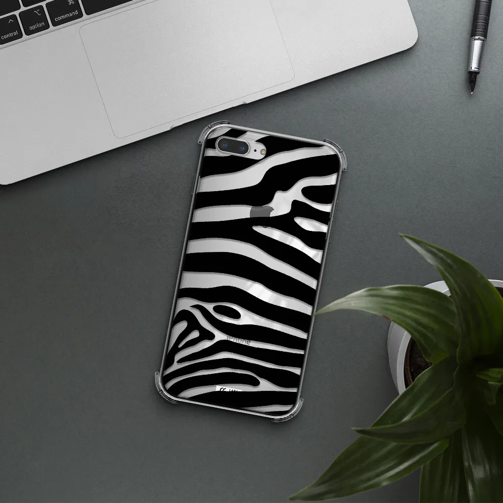 Zebra Apple iPhone 7 plus Clear PC Case