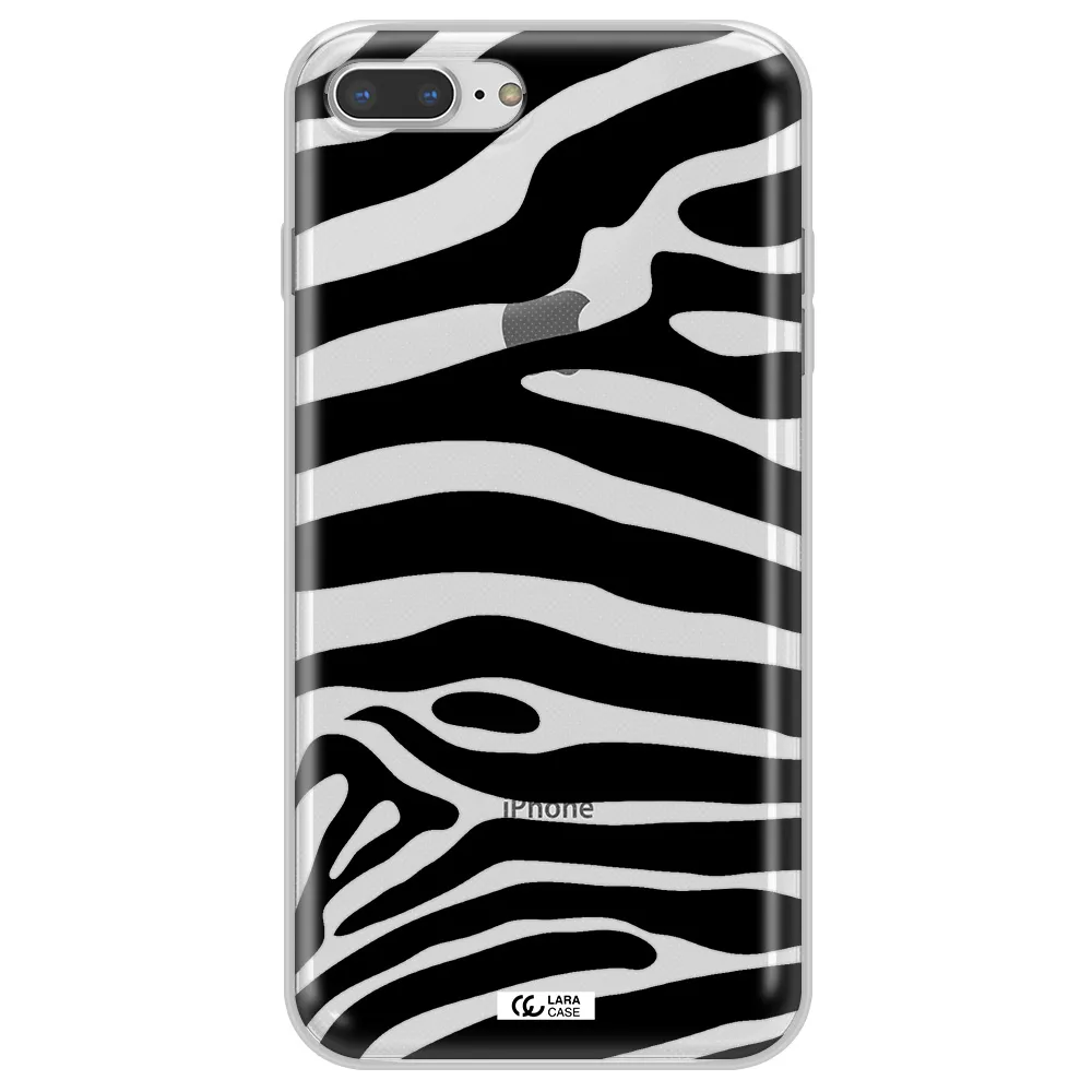 Zebra Apple iPhone 7 plus Clear TPU Case